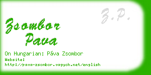 zsombor pava business card
