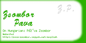 zsombor pava business card